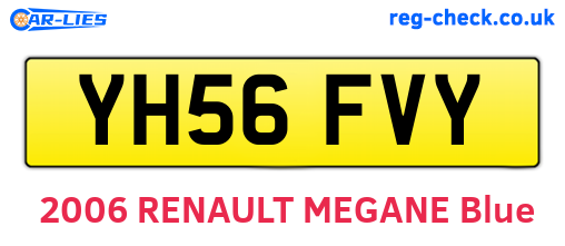 YH56FVY are the vehicle registration plates.