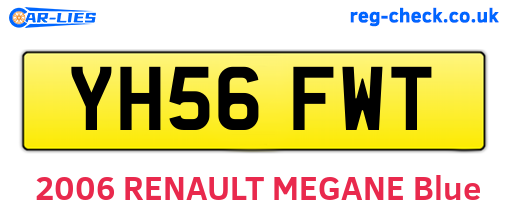 YH56FWT are the vehicle registration plates.