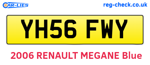 YH56FWY are the vehicle registration plates.