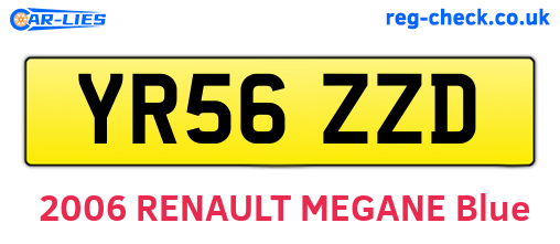 YR56ZZD are the vehicle registration plates.
