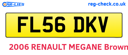FL56DKV are the vehicle registration plates.