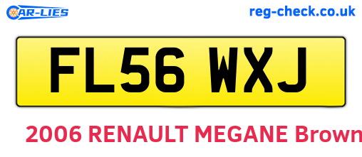 FL56WXJ are the vehicle registration plates.