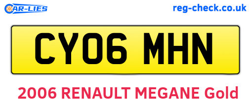 CY06MHN are the vehicle registration plates.