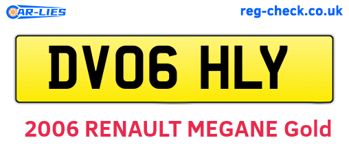 DV06HLY are the vehicle registration plates.