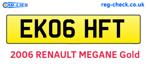 EK06HFT are the vehicle registration plates.