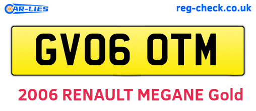 GV06OTM are the vehicle registration plates.