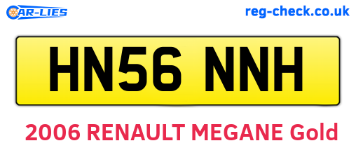 HN56NNH are the vehicle registration plates.