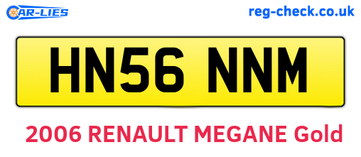 HN56NNM are the vehicle registration plates.