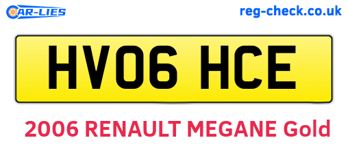 HV06HCE are the vehicle registration plates.