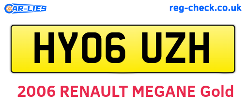 HY06UZH are the vehicle registration plates.
