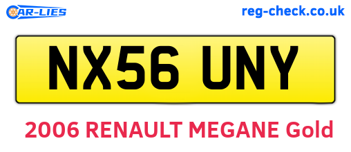 NX56UNY are the vehicle registration plates.