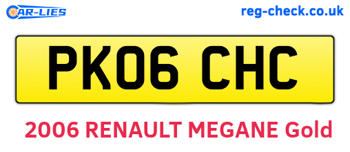 PK06CHC are the vehicle registration plates.
