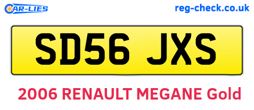 SD56JXS are the vehicle registration plates.