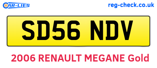 SD56NDV are the vehicle registration plates.