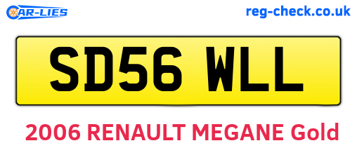 SD56WLL are the vehicle registration plates.