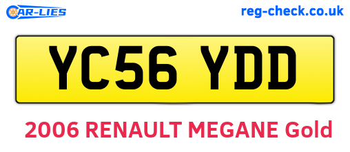 YC56YDD are the vehicle registration plates.
