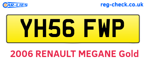 YH56FWP are the vehicle registration plates.