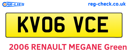 KV06VCE are the vehicle registration plates.