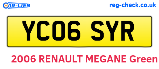 YC06SYR are the vehicle registration plates.
