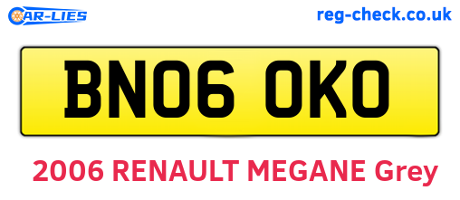 BN06OKO are the vehicle registration plates.