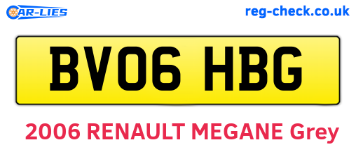 BV06HBG are the vehicle registration plates.