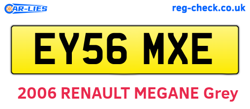 EY56MXE are the vehicle registration plates.