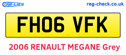 FH06VFK are the vehicle registration plates.