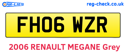 FH06WZR are the vehicle registration plates.