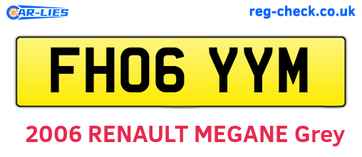 FH06YYM are the vehicle registration plates.