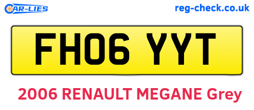 FH06YYT are the vehicle registration plates.