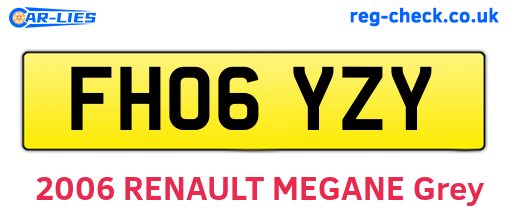 FH06YZY are the vehicle registration plates.