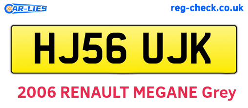 HJ56UJK are the vehicle registration plates.