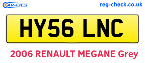 HY56LNC are the vehicle registration plates.