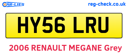 HY56LRU are the vehicle registration plates.
