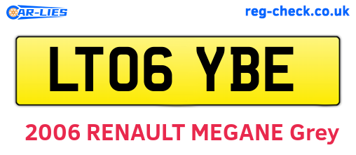 LT06YBE are the vehicle registration plates.