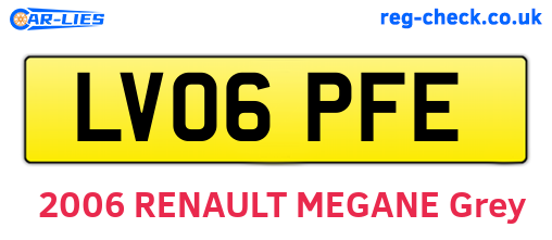 LV06PFE are the vehicle registration plates.