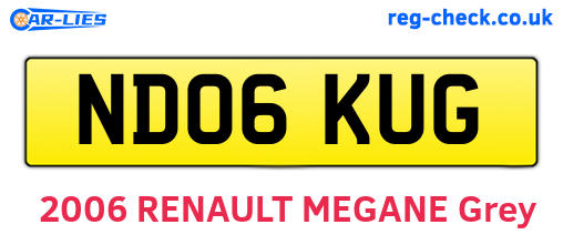 ND06KUG are the vehicle registration plates.