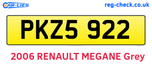 PKZ5922 are the vehicle registration plates.