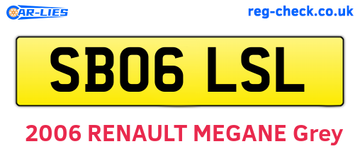 SB06LSL are the vehicle registration plates.