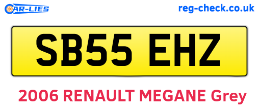 SB55EHZ are the vehicle registration plates.