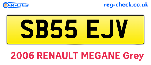 SB55EJV are the vehicle registration plates.