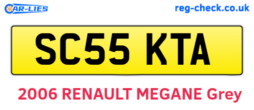 SC55KTA are the vehicle registration plates.