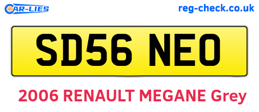SD56NEO are the vehicle registration plates.