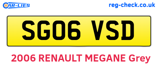 SG06VSD are the vehicle registration plates.