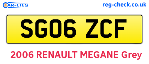 SG06ZCF are the vehicle registration plates.