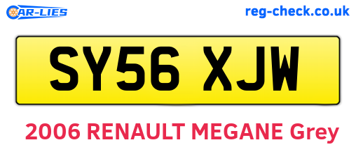 SY56XJW are the vehicle registration plates.