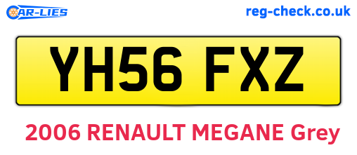 YH56FXZ are the vehicle registration plates.
