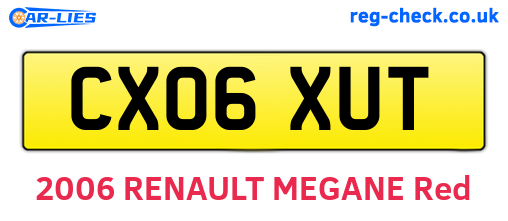 CX06XUT are the vehicle registration plates.