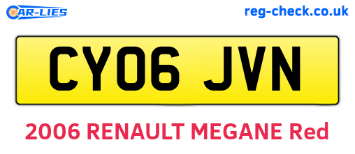 CY06JVN are the vehicle registration plates.