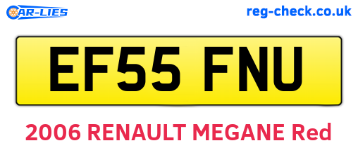 EF55FNU are the vehicle registration plates.